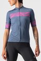 CASTELLI Kurzarm Radtrikot und Shorts - FENICE LADY - Schwarz/Blau/Rosa