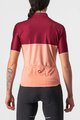 CASTELLI Kurzarm Fahrradtrikot - VELOCISSIMA LADY - bordeaux/Rosa