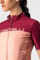 CASTELLI Kurzarm Fahrradtrikot - VELOCISSIMA LADY - bordeaux/Rosa