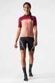 CASTELLI Kurzarm Fahrradtrikot - VELOCISSIMA LADY - bordeaux/Rosa