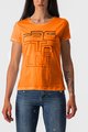 CASTELLI Kurzarm Fahrrad-Shirt - BELLAGIO TEE LADY - Orange