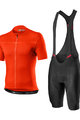 CASTELLI Kurzarm Radtrikot und Shorts - CLASSIFICA - Orange/Schwarz