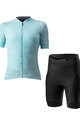 CASTELLI Kurzarm Radtrikot und Shorts - PROMESSA J. LADY - Schwarz/Hellblau