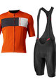 CASTELLI Kurzarm Radtrikot und Shorts - PROLOGO VII - Elfenbein/Schwarz/Orange