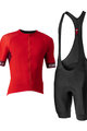 CASTELLI Kurzarm Radtrikot und Shorts - ENTRATA VI - Rot/Schwarz