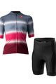 CASTELLI Kurzarm Radtrikot und Shorts - DOLCE LADY - Schwarz/Rot/Blau