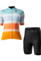 CASTELLI Kurzarm Radtrikot und Shorts - DOLCE LADY - Schwarz/Blau/Orange