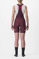 CASTELLI Kurze Fahrradhose mit Trägern - PRIMA LADY - bordeaux