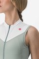 CASTELLI Ärmelloses Fahrradtrikot - SOLARIS LADY - Grün/Elfenbein