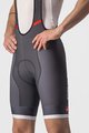 CASTELLI Kurze Fahrradhose mit Trägern - COMPETIZION KIT - Grau