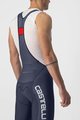 CASTELLI Kurze Fahrradhose mit Trägern - COMPETIZIONE KIT - Silber/Blau