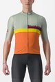 CASTELLI Kurzarm Fahrradtrikot - A BLOCCO - Orange/bordeaux/Grün/Gelb