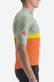 CASTELLI Kurzarm Fahrradtrikot - A BLOCCO - Orange/bordeaux/Grün/Gelb