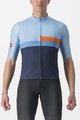 CASTELLI Kurzarm Fahrradtrikot - A BLOCCO - Blau/Orange