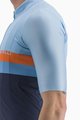 CASTELLI Kurzarm Fahrradtrikot - A BLOCCO - Blau/Orange