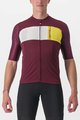 CASTELLI Kurzarm Fahrradtrikot - PROLOGO VII - Gelb/Elfenbein/bordeaux