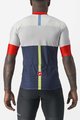 CASTELLI Kurzarm Fahrradtrikot - SEZIONE - Elfenbein/Blau/Rot