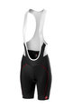CASTELLI Kurze Fahrradhose mit Trägern - VELOCISSIMA LADY - Rot/Schwarz