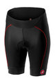 CASTELLI Fahrradshorts ohne Träger - VELOCISSIMA LADY - Schwarz/Rot