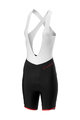 CASTELLI Kurze Fahrradhose mit Trägern - VISTA LADY - Weiß/Schwarz