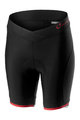 CASTELLI Fahrradshorts ohne Träger - VISTA LADY - Rot/Schwarz