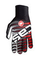 CASTELLI Langfinger-Fahrradhandschuhe - DILUVIO C - Schwarz/Rot