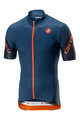 CASTELLI Kurzarm Fahrradtrikot - ENTRATA 3.0 - Blau/Orange