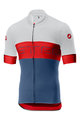CASTELLI Kurzarm Fahrradtrikot - PROLOGO VI - Blau/Rot/Weiß