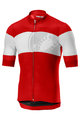 CASTELLI Kurzarm Fahrradtrikot - RUOTA  - Rot/Weiß