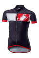 CASTELLI Kurzarm Fahrradtrikot - FUTURE RACER KIDS - Schwarz/Rot