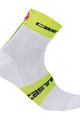CASTELLI Klassische Fahrradsocken - FREE 6 - Weiß/Gelb