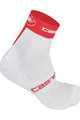 CASTELLI Klassische Fahrradsocken - FREE 6 - Weiß/Rot