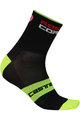 CASTELLI Klassische Fahrradsocken - ROSSO CORSA 9 - Schwarz/Gelb