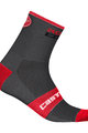 CASTELLI Klassische Fahrradsocken - ROSSO CORSA 9 - Grau/Rot