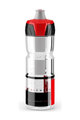 ELITE Fahrrad-Wasserflasche - CRYSTAL OMBRA 750 ml - Transparent/Rot/Schwarz