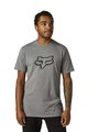 FOX Kurzarm Fahrrad-Shirt - LEGACY FOX HEAD - Grau