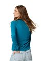 FOX Langarm Fahrrad-Shirt - BOUNDARY LADY - Blau