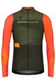 GOBIK Langarm Fahrradtrikot für den Winter - SUPERCOBBLE - Orange/Grün