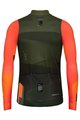 GOBIK Langarm Fahrradtrikot für den Winter - SUPERCOBBLE - Orange/Grün