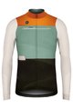 GOBIK Langarm Fahrradtrikot für den Winter - COBBLE - Schwarz/Elfenbein/Grün/Orange