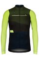 GOBIK Langarm Fahrradtrikot für den Winter - COBBLE - Anthrazit/Grün/Blau