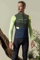 GOBIK Langarm Fahrradtrikot für den Winter - COBBLE - Anthrazit/Grün/Blau