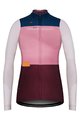 GOBIK Langarm Fahrradtrikot für den Winter - COBBLE LADY - Rosa/Elfenbein/Blau/bordeaux