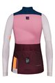 GOBIK Langarm Fahrradtrikot für den Winter - COBBLE LADY - Rosa/Elfenbein/Blau/bordeaux