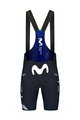 GOBIK Kurze Fahrradhose mit Trägern - MOVISTAR 2023 MATT - Weiß/Blau