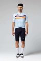 GOBIK Kurzarm Fahrradtrikot - STARK - Hellblau/bordeaux/Orange