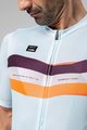 GOBIK Kurzarm Fahrradtrikot - STARK - Hellblau/bordeaux/Orange