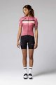 GOBIK Kurzarm Fahrradtrikot - STARK LADY - bordeaux/Rosa/Gelb