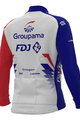 ALÉ Langarm Fahrradtrikot für den Winter - GROUPAMA FDJ 2021 - Rot/Blau/Weiß