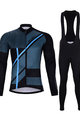 HOLOKOLO Radtrikot und Hose für den Winter - TRACE BLUE WINTER - Schwarz/Blau